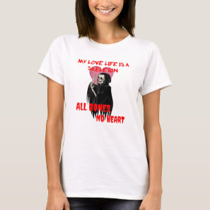 Camiseta Minha vida amorosa é um esqueleto Todos os Ossos S