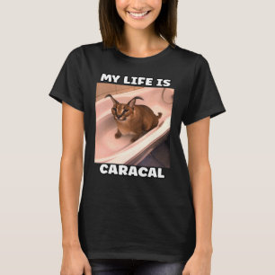 Camiseta Minha vida é Caracal Meme Cat