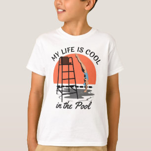Camiseta Minha vida é Legal na Piscina - Design perfeita