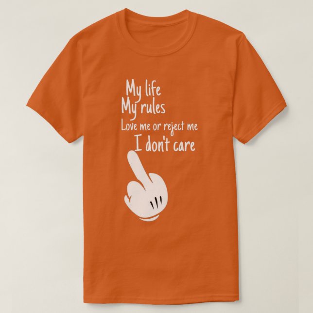 Camiseta Minha vida é minha regra 1 (Frente do Design)