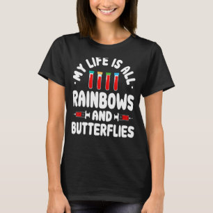 Camiseta Minha vida é toda Rainbow Phlebotomist Phlebotomis