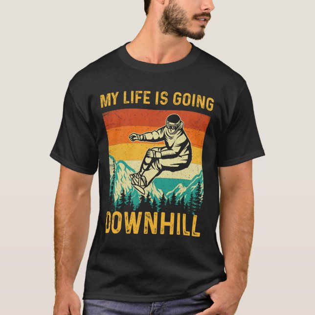 Camiseta Minha Vida Vai Descida - Snowboardi (Frente)