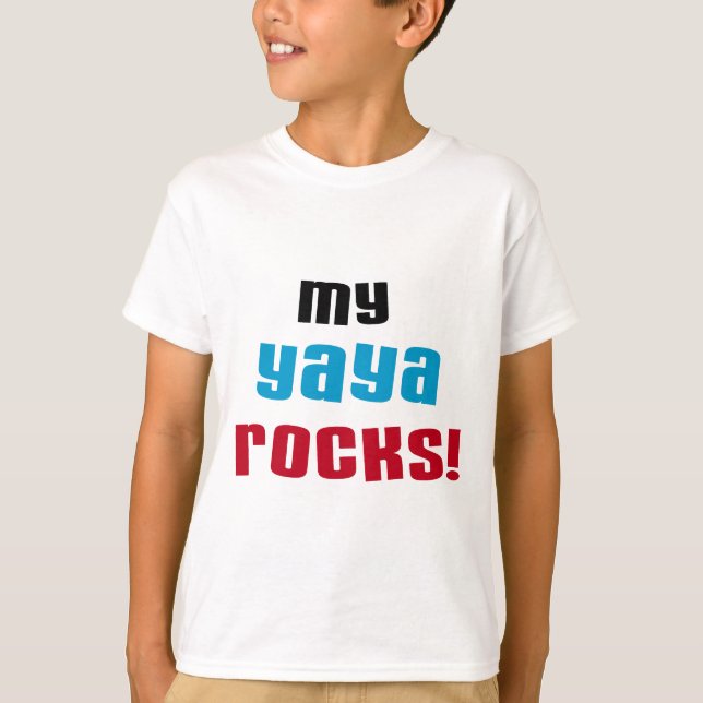 Camiseta Minha Yaya Rocks T shirts e presentes (Frente)