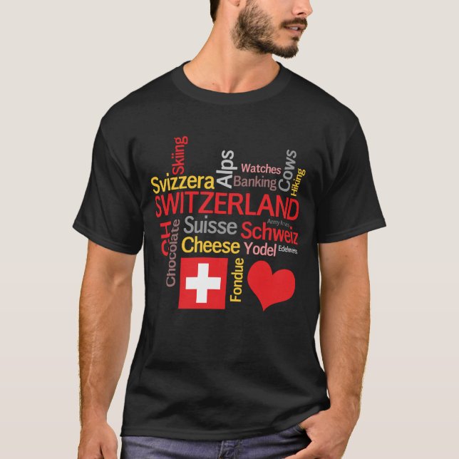 Camiseta Minhas coisas suíças favoritas engraçadas (Frente)
