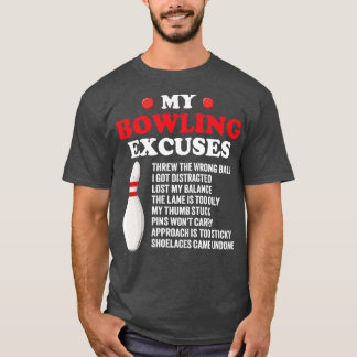 Camiseta minhas desculpas de boliche