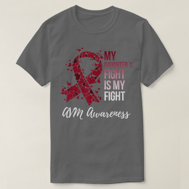 Camiseta Minhas Filhas Combatem Malformações Arteriovenosas (Frente do Design)