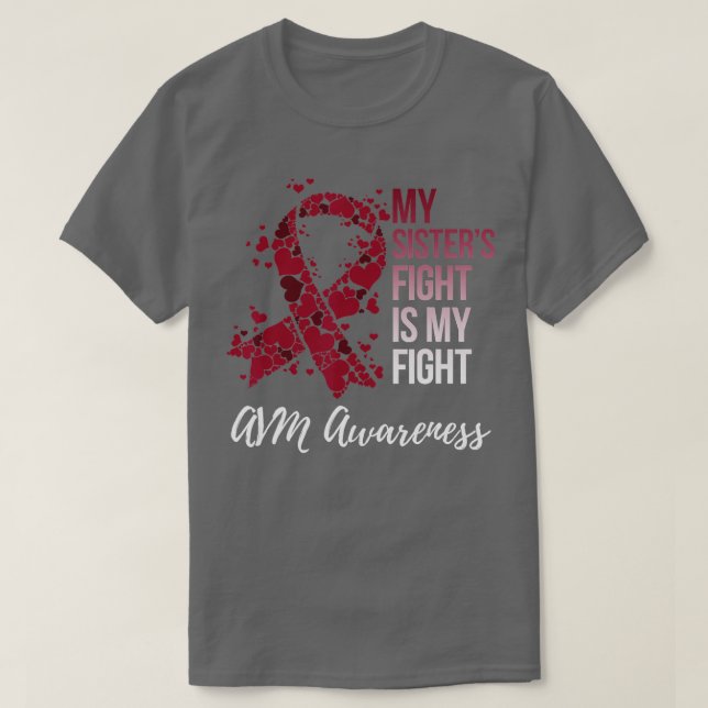 Camiseta Minhas Irmãs Combatem Malformações Arteriovenosas  (Frente do Design)