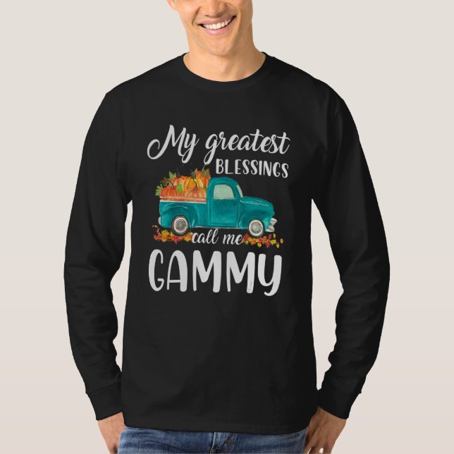 Camiseta Minhas Maiores Bênçãos Me Chamam de Gammy Truck Ab (Frente)
