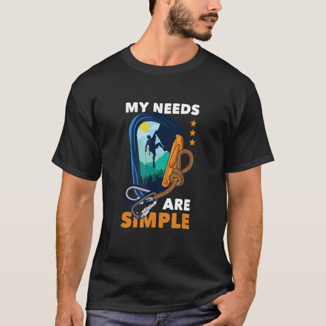 Camiseta Minhas Necessidades São Realmente Simples De Escal (Frente)