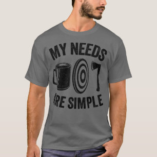 Camiseta Minhas Necessidades São Simples Ax Jogando Café En