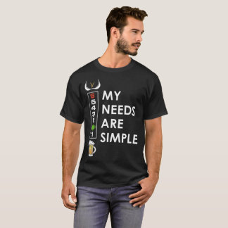 Camiseta minhas necessidades são t-shirt simples do