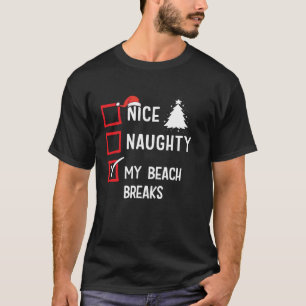 Camiseta Minhas Pausas de Praia Boas Safadas Natal Xmas Pra