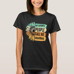Camiseta Minhas Pessoas Favoritas Me Chamam De Avó Girassol