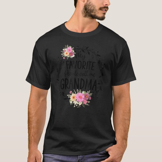 Camiseta Minhas Pessoas Favoritas Me Chamam De Avó Mulheres (Frente)