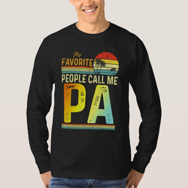 Camiseta Minhas Pessoas Favoritas Me Chamam De Pai Pai Pai  (Frente)