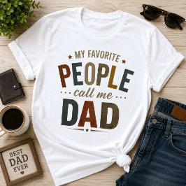 Camiseta Minhas Pessoas Favoritas Me Chamam De Pai Retro Vi