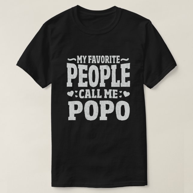 Camiseta Minhas Pessoas Favoritas Me Chamam de Popo - Prese (Frente do Design)