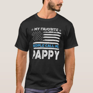 Camiseta Minhas Pessoas Favoritas Me Chamam Pappy Usa Flag 