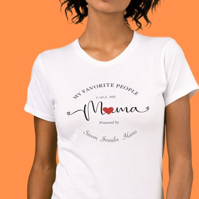 Camiseta Minhas Pessoas Favoritas Me Chamaram De Camisa-De- (My Favorite People Call Me Mama Tee, with your kids' names is good for mother's day or any occasion.)