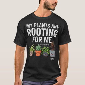 Camiseta Minhas Plantas Estão Me Enraizando Engraçado Casa