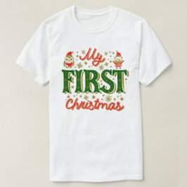 Camiseta Minhas primeiras t-shirts de Natal