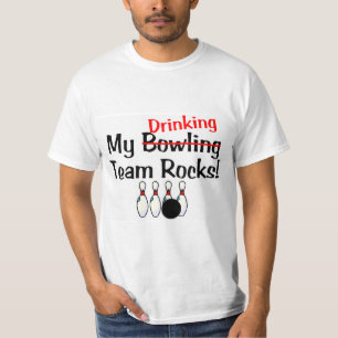 Camiseta Minhas rochas da equipe da boliche (bebendo)