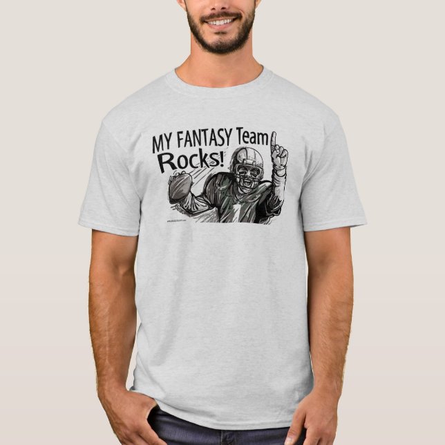 Camiseta Minhas rochas da equipe da fantasia! T-shirt do (Frente)