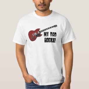 Camiseta Minhas rochas do pai! Guitarra