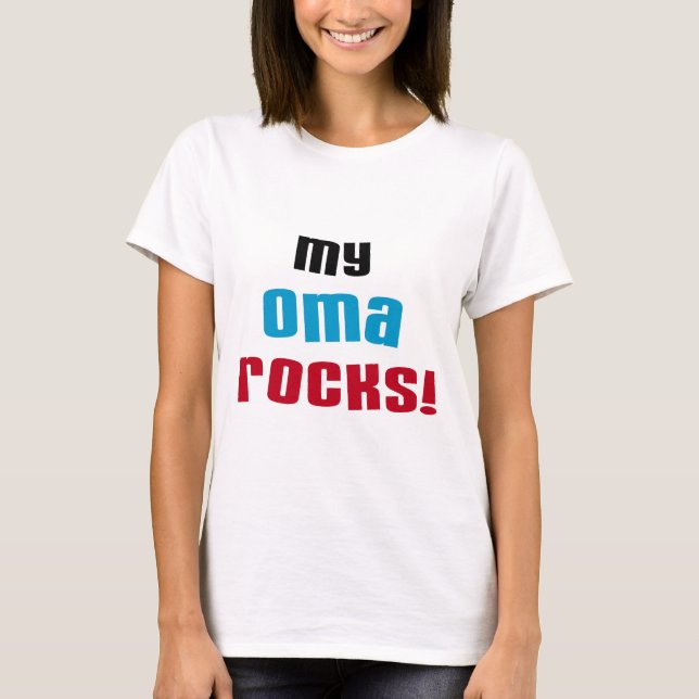 Camiseta Minhas T-shirts e presentes de Oma Rocks (Frente)