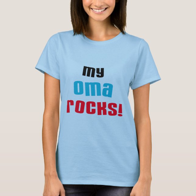 Camiseta Minhas T-shirts e presentes de Oma Rocks (Frente)