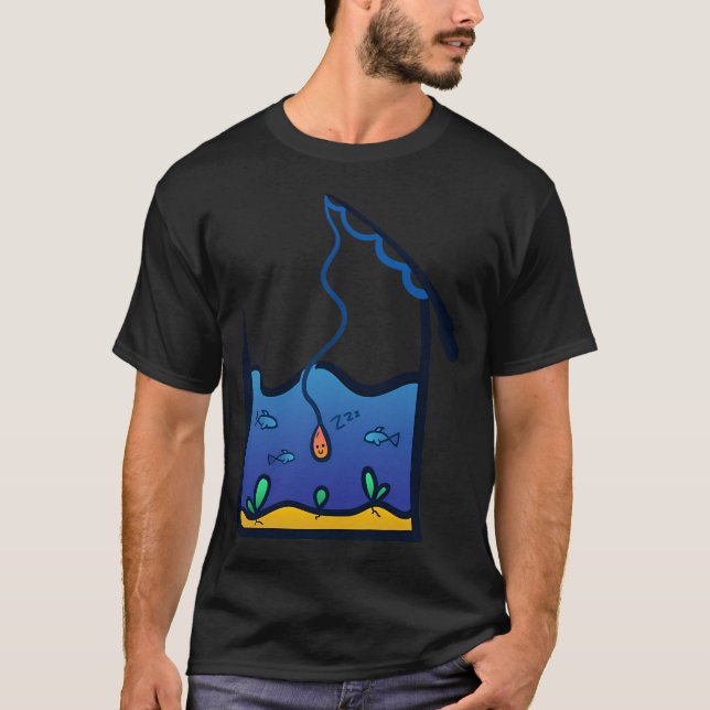 Camiseta Minhoca de Pesca Fofa (Frente)