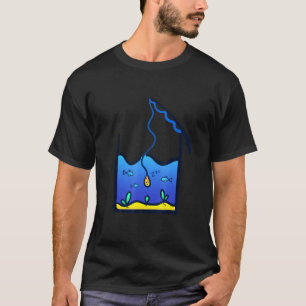 Camiseta Minhoca de Pesca Fofa Oceano Abstrato
