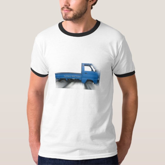 Camiseta mini azul do caminhão (Frente)