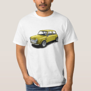 Camiseta Mini carro do amarelo 1969 clássicos no t-shirt