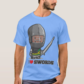 Camiseta Mini Cavaleiro Eu amo espadas amigos