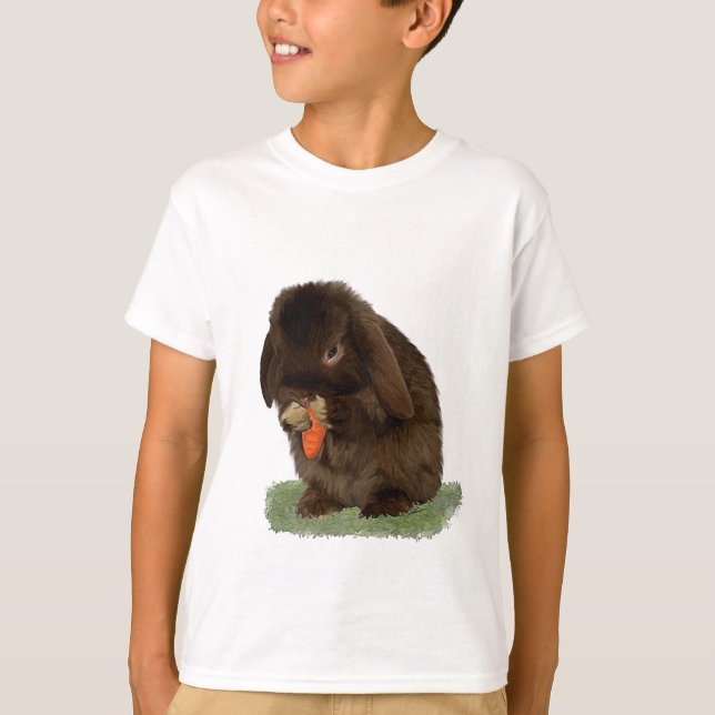 Camiseta Mini coelho e cenoura do Lop (Frente)