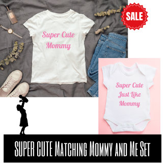 Camiseta Mini Conjunto de Correspondência de Mamães Super B