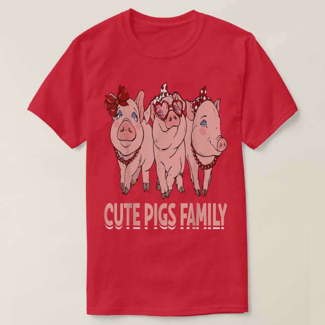Camiseta Mini Cute Pigs Family  (Frente do Design)