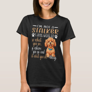 Camiseta Mini Doodle Ouro Cão Mini Golde