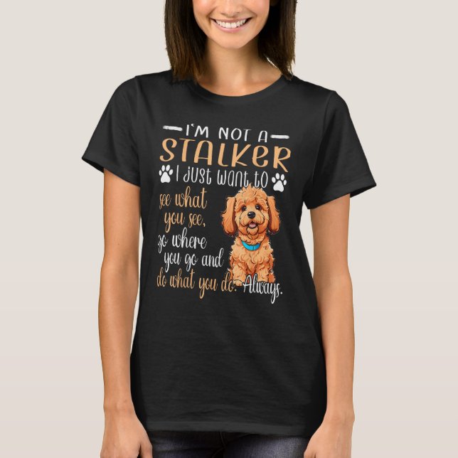 Camiseta Mini Doodle Ouro Cão Mini Golde (Frente)