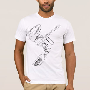 Camiseta Mini esboço invertido
