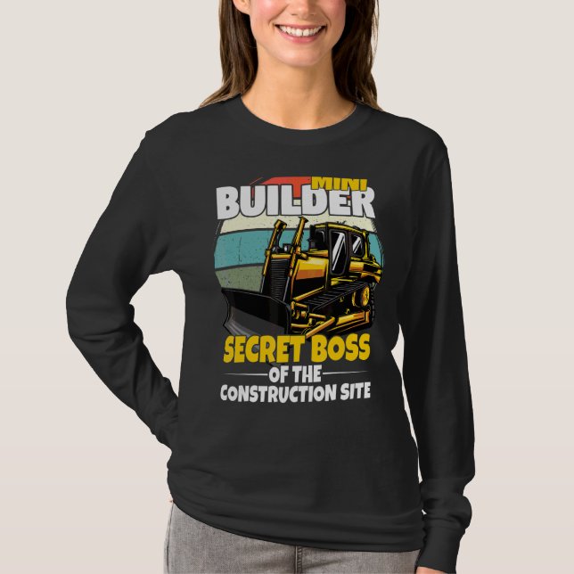 Camiseta Mini Escada De Construção Para Crianças Com Escava (Frente)