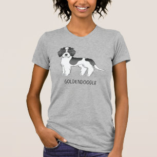 Camiseta Mini Goldendoodle de Cor Preta