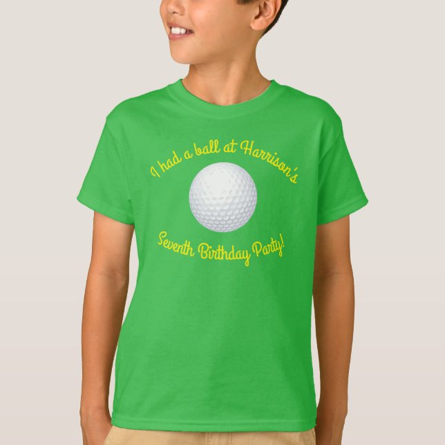 Camiseta Mini Golf Balls Festas de aniversário Crianças Esp (Frente)