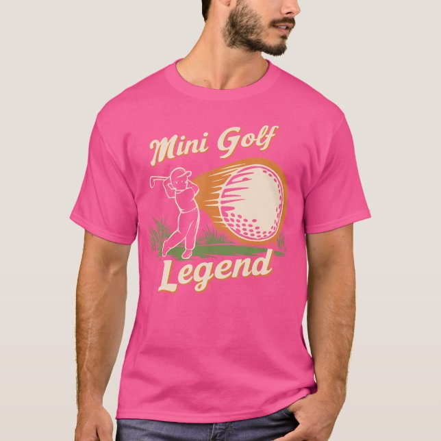 Camiseta Mini Golf Legend Engraçado Campeão de Golfe Miniat (Frente)