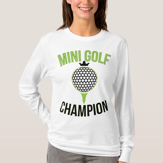 Camiseta Mini Golf Miniatura Campeão de Golfe Funny Golfer (Frente)