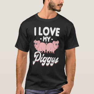 Camiseta Mini House Pig I Love My Piglet Teacup Pig Mãe 1