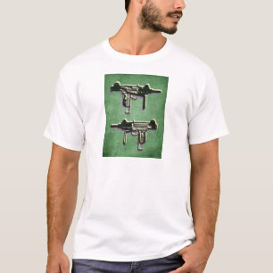 Camiseta Mini metralhadora secundária de Uzi no verde