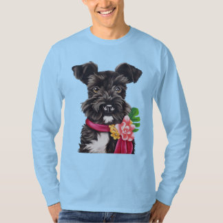 Camiseta Mini Schnauzer Preto e Branco