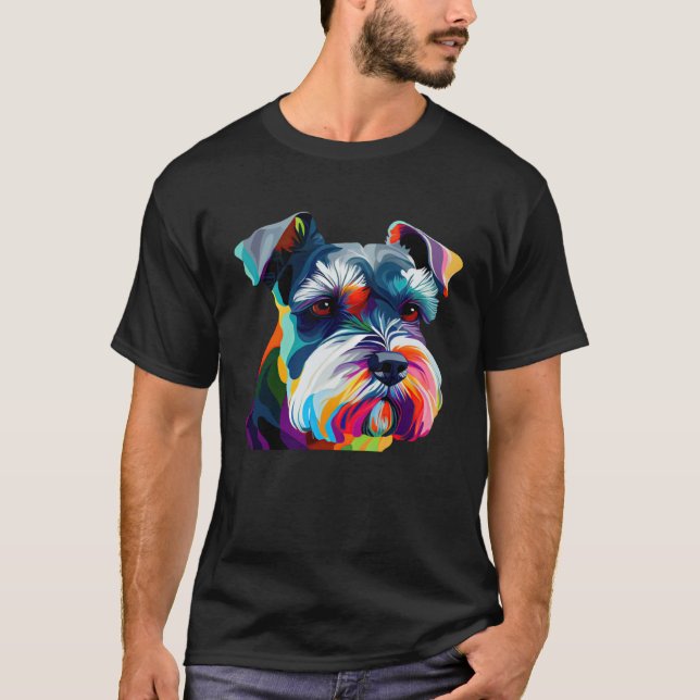 Camiseta Mini Schnauzer  Schnauzer Pop Miniature Schnauzer (Frente)